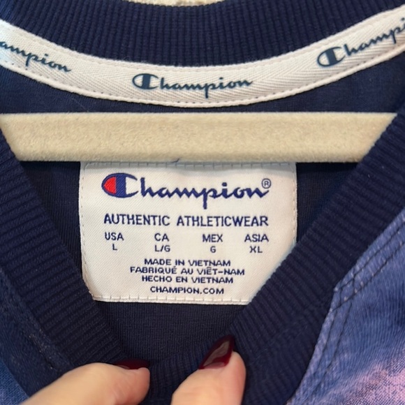 Champion Tie-Dye Sweatshirt - Pink and Blue - Picture 2 of 8